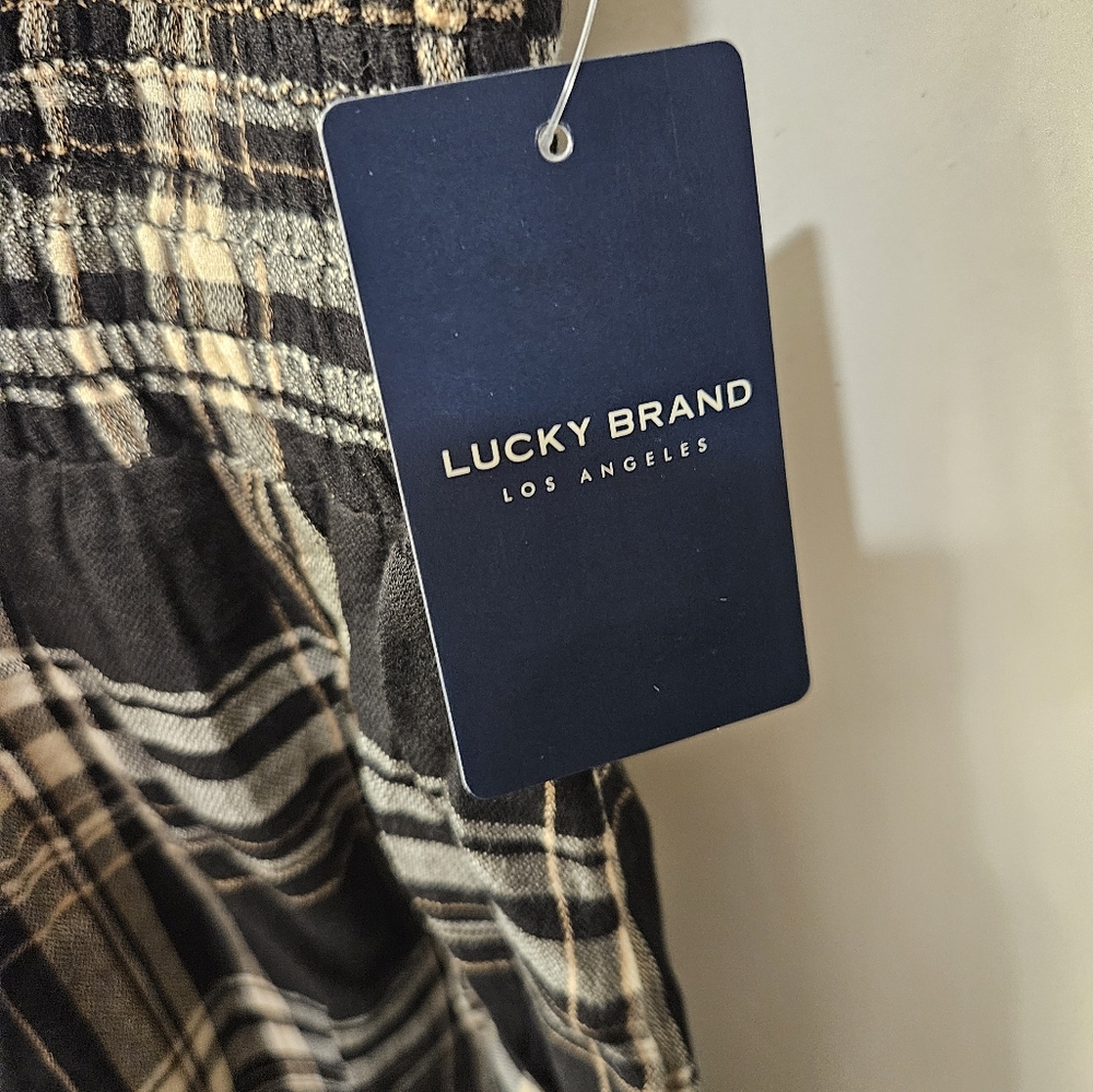 NWT - Lucky Brand Cotton/Modal Fully Lined Smocked Waist Midi Dress - Size L - Picture 8 of 16